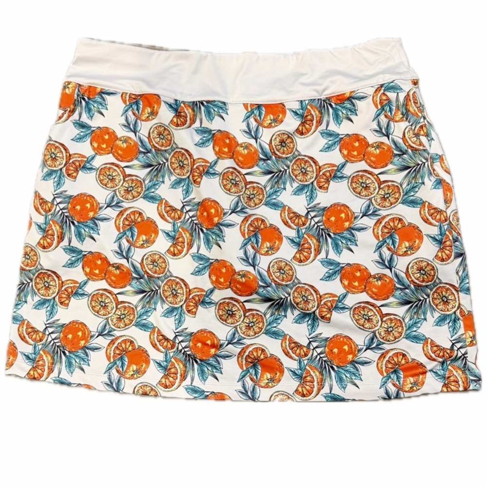 Coral Bay Golf Skort Orange Citrus Sz L wicking PerformanceTennis Athletic Core